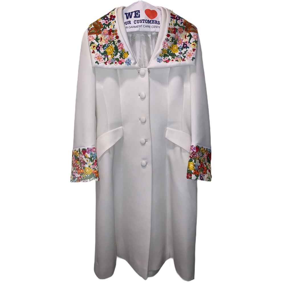 Vintage Lilli Ann 1960s Embroidered Swing Coat